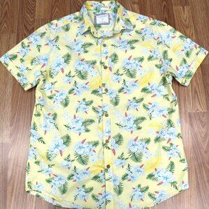 DENIM & FLOWER REGULAR FIT 100% COTTON CASUAL SHIRT FLORAL PRINT MEDIUM, M